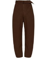 Lemaire - Belted Wide-Leg Jeans - Lyst