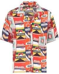 Rhude - Cigarette Printed Short-Sleeved Shirt - Lyst