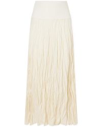 Johanna Ortiz - Light And Sound Linen-Blend Jersey Maxi Skirt - Lyst