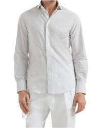Brunello Cucinelli - Striped Poplin Shirt - Lyst