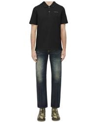 McQueen - Logo Embroidered Short-Sleeved Polo Shirt - Lyst