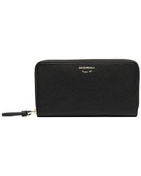 Emporio Armani - Zipped Leather Purse - Lyst