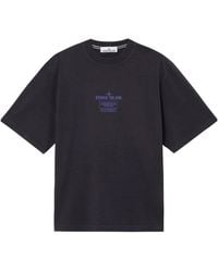 Stone Island - Logo Printed Crewneck T-Shirt - Lyst