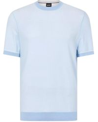BOSS - Cotton Knitted Top - Lyst