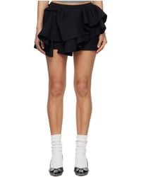 ShuShu/Tong - Asymmetrical Bow Ruffle Mini Skirt - Lyst