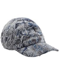 DIESEL - C-Pied Distressed Denim Baseball Cap - Lyst