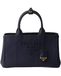 Prada - Jardinière Large Cotton Canvas Handbag - Lyst