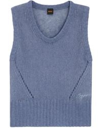 BOSS - C_Frignac V-Neck Ribbed Vest - Lyst