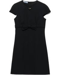 Prada - Sablè Compact Short Dress - Lyst