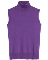 Sportmax - Roll-Neck Virgin-Wool Vest - Lyst