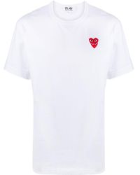 Comme des Garçons - Heart Logo Print T-Shirt - Lyst