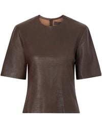 Stouls - Leather T-Shirt - Lyst