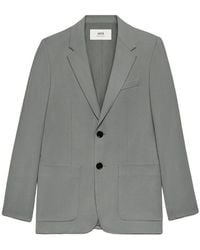 Ami Paris - Tailored Single-Breasted Blazer - Lyst