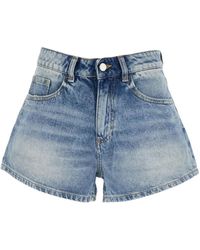 ICON DENIM - Denim Shorts With Belt Loops - Lyst