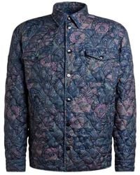 Etro - Quilted Overshirt With Floral Paisley Motif - Lyst