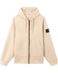 Stone Island - Zip-Up Hoodie - Lyst