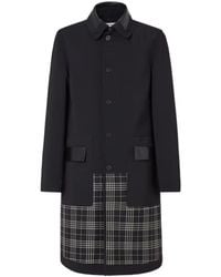 Fendi - Wool Felt And Check Coat - Lyst