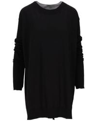 Ann Demeulemeester - Dropped Shoulder Sweater Cotton - Lyst