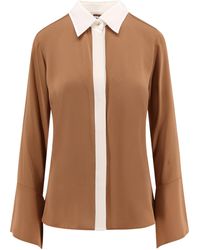 Max Mara - Curved Hem Drop-Shoulder Shirt - Lyst