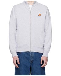 Maison Kitsuné - Fox Head Zip-Up Sweatshirt - Lyst