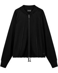 Emporio Armani - Punto Milano Jersey Blouson Jacket With Drawstring Hem - Lyst