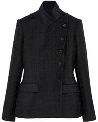 McQueen - Light Tweed Single-Breasted Jacket - Lyst