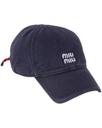 Miu Miu - Logo Embroidered Baseball Cap - Lyst