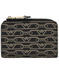 Emporio Armani - Logo-Printed Zipped Wallet - Lyst