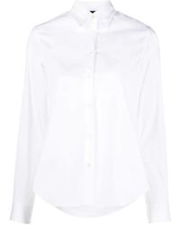 Aspesi - Pointed Collar Long-Sleeved Shirt - Lyst