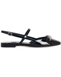 Jimmy Choo - Belinda Embellished Flat Shoes - Lyst