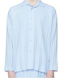 Homme Plissé Issey Miyake - Issey Miyake Textured Panel Shirt - Lyst