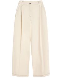 Max Mara - Wide-Leg Five-Pocket Trousers - Lyst