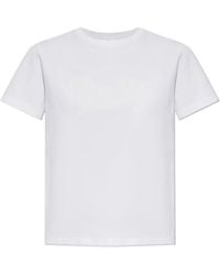 Moncler - Logo Embroidered Crewneck T-Shirt - Lyst