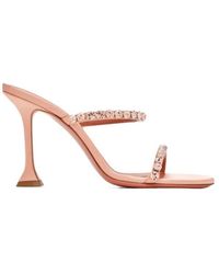 AMINA MUADDI - Crystal High-Heel Sandals - Lyst