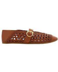 Ferragamo - Gancini Buckle Ballet Flat - Lyst