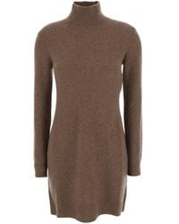 Max Mara - Edison High-Neck Long-Sleeved Dress - Lyst