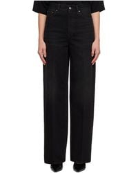 TOTEME - Non-Stretch Organic Cotton Wide-Leg Jeans - Lyst