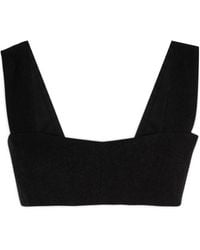 Patou - Strapped Tweed Crop Top - Lyst