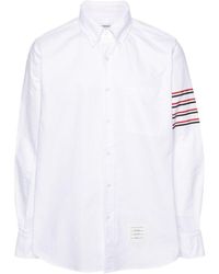 Thom Browne - Bar Stripe Detailed Buttoned Shirt - Lyst
