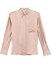 Vince - Satin-Finish Pocket-Detail Shirt - Lyst