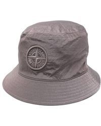Stone Island - Logo-Patch Bucket Hat - Lyst