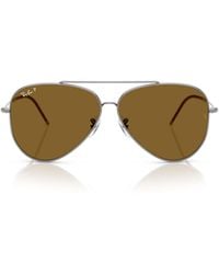 Ray-Ban - Reverse Aviator-Frame Sunglasses - Lyst