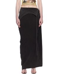 OTTOLINGER - Draped Slit Maxi Skirt - Lyst