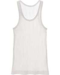 Helmut Lang - Round Neck Ribbed Tank Top - Lyst
