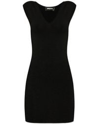 DSquared² - Logo Plaque V-Neck Mini Dress - Lyst