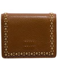 Miu Miu - Small Leather Wallet - Lyst