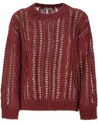 Brunello Cucinelli - Cable & Mesh Jute And Cotton Jersey - Lyst
