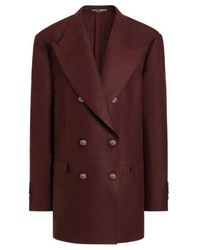 Dolce & Gabbana - Linen Canvas Double-Breasted Jacket - Lyst