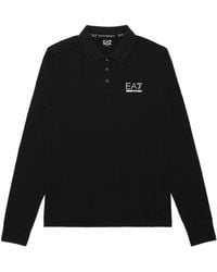 EA7 - Polo Shirt With Logo Pattern - Lyst