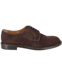 Doucal's - Round Toe Lace-Up Derby Shoes - Lyst